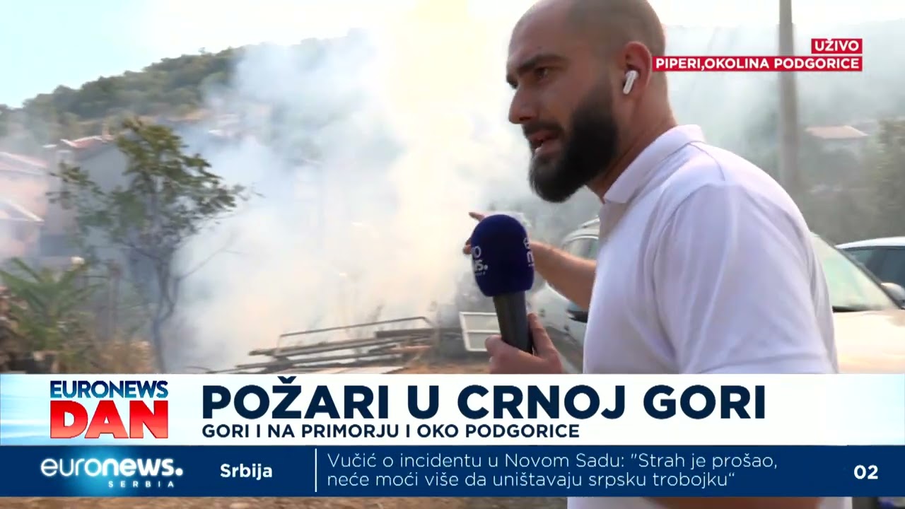 Požari u Crnoj Gori: Borba sa vatrom i u okolini Podgorice