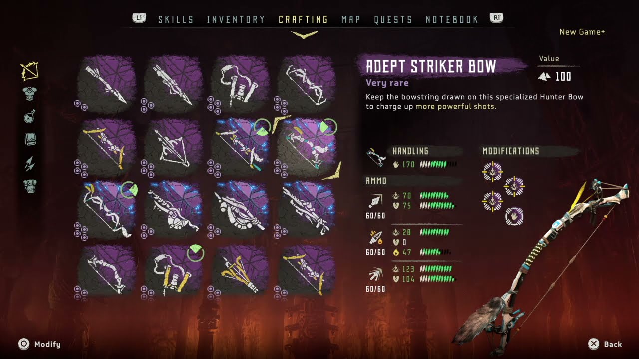 Horizon Zero Dawn - BEST weapon modifications setup in the game!!!