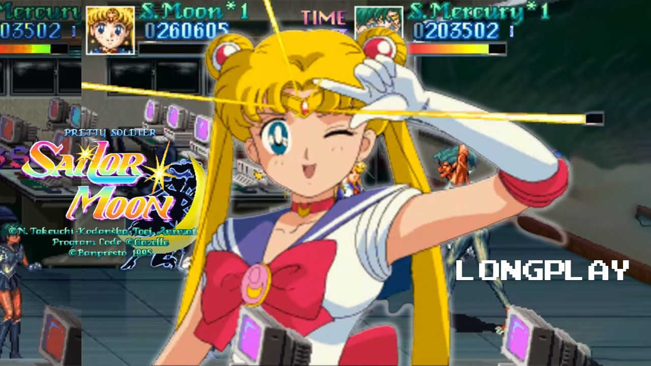 Pretty Soldier Sailor Moon 1995 [ Arcade ] Gameplay