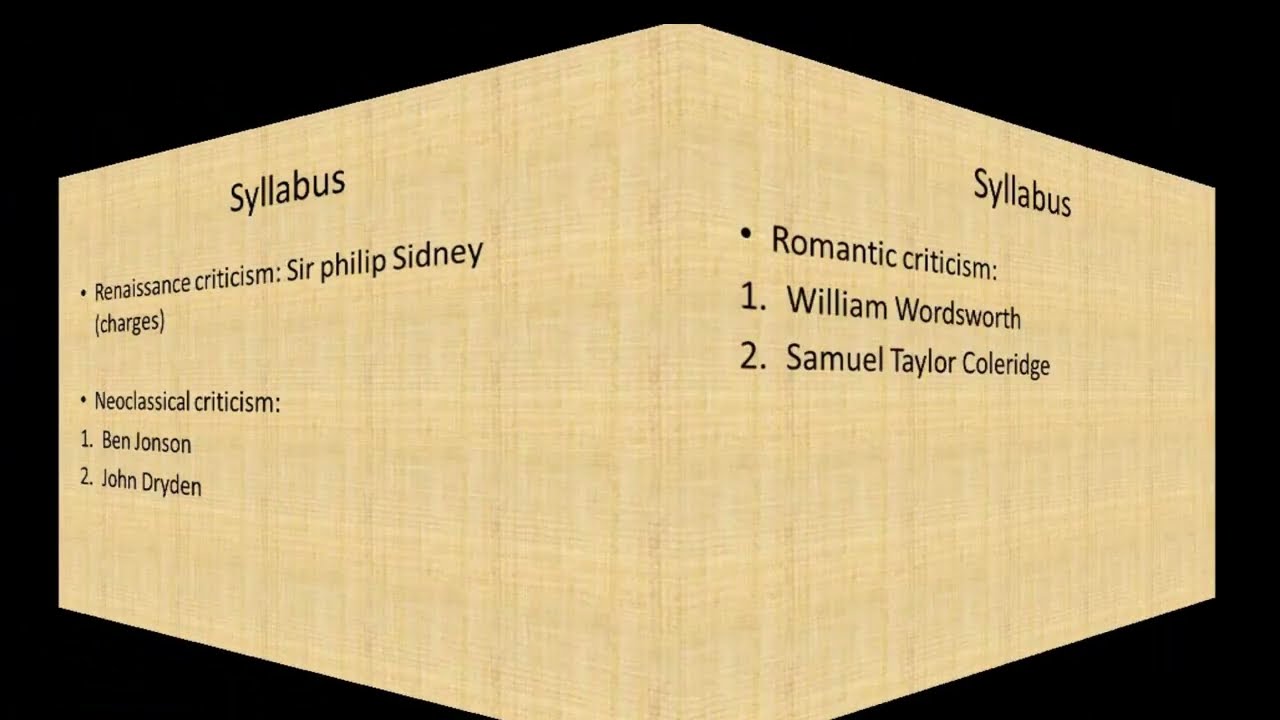 Final Revision: literary Criticism