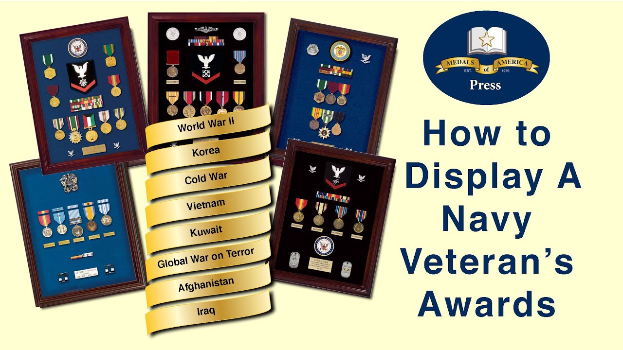 Navy Veterans Military Awards, Medals, Badges and Ratings in Navy Military Medals Shadow Boxes