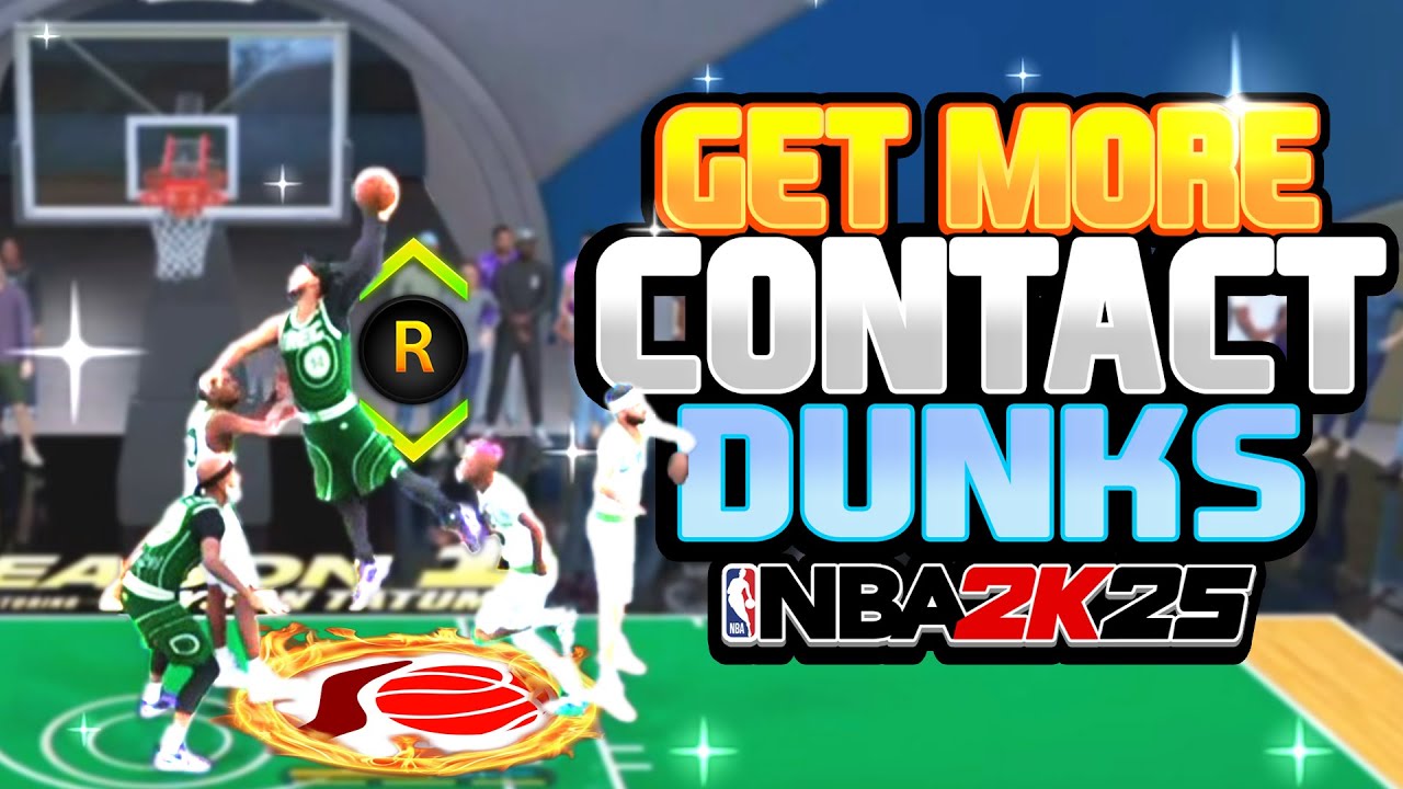 Как получить контактные данки и лучшую анимацию данков в NBA 2K25! Полное руководство по слэшерам!