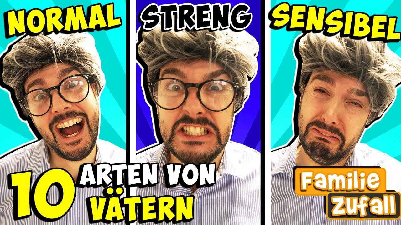 10 ARTEN VON VÄTERN MIT PAPA ZUFALL! Der Strenge, der Geizige, der Sensible...Familie Zufall #74