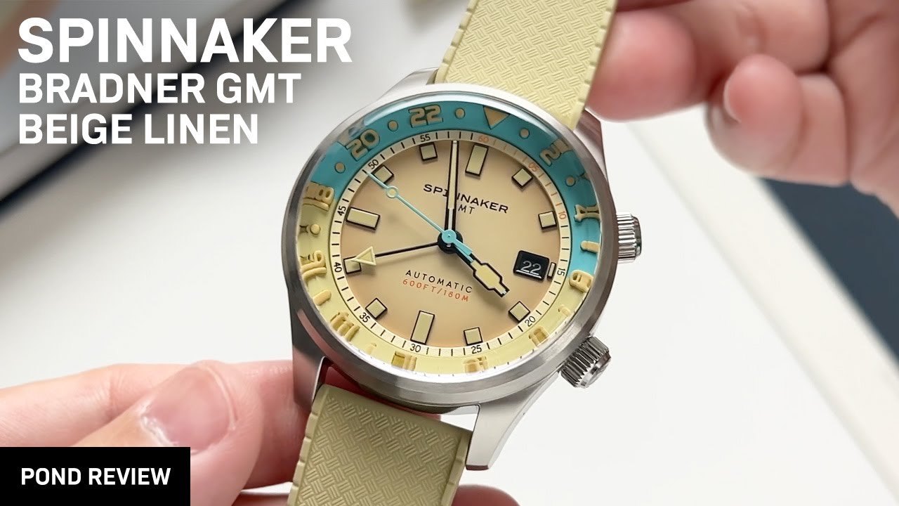 นาฬิกาที่เกือบเฟอร์เฟค! Spinnaker Bradner GMT Automatic Beige Linen