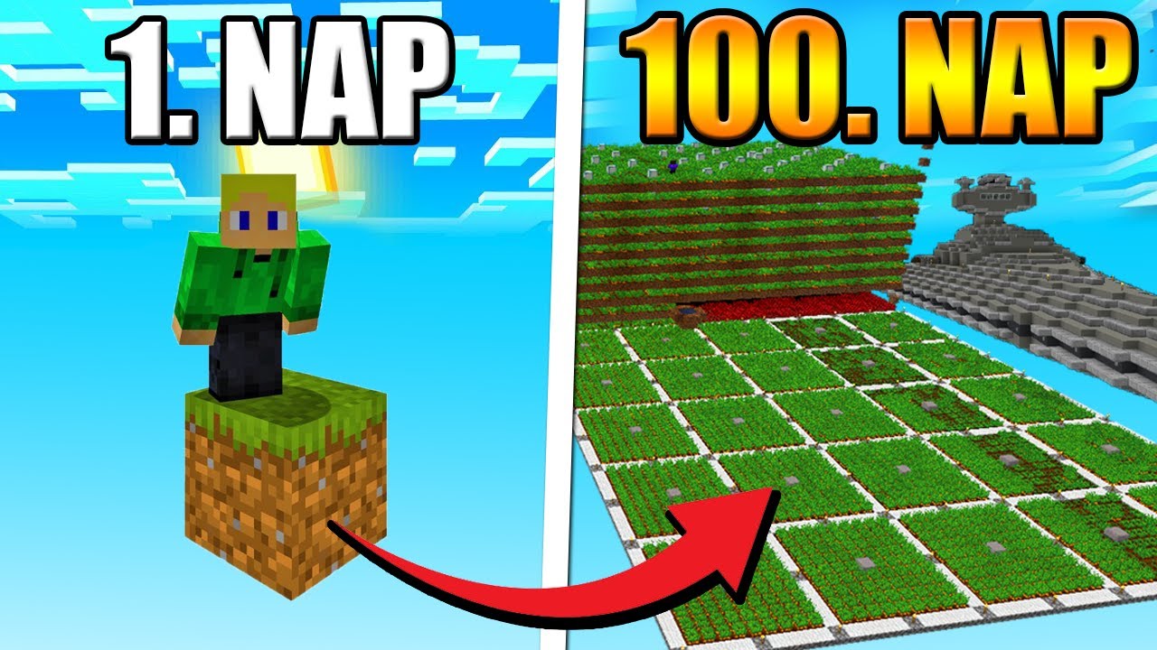 TÚLÉLTEM 100 NAPOT EGY EGYBLOKKOS SZUPER SKYBLOCKON!!