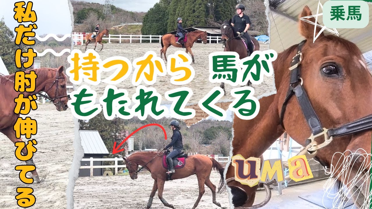 「乗馬」持つから馬がもたれてくる⁈