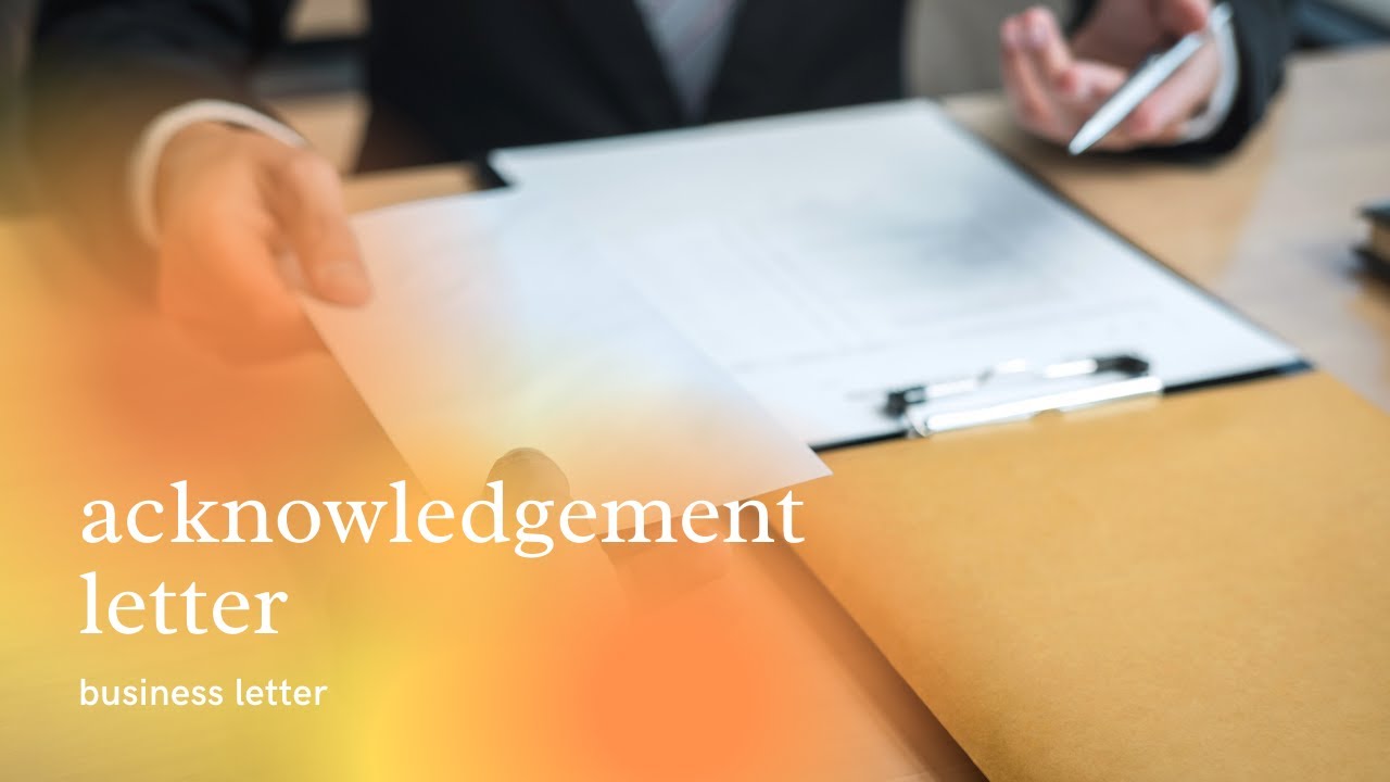 PROJECT 9.0 ACKNOWLEDGEMENT LETTER