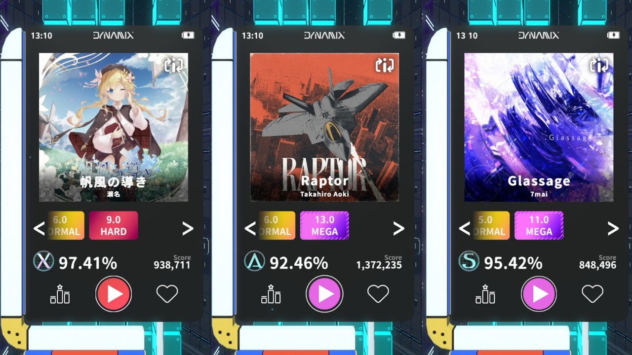 Dynamix UNIVERSE [Open Beta] 帆風の導き/Glassage/Raptor (Hard-Mega)