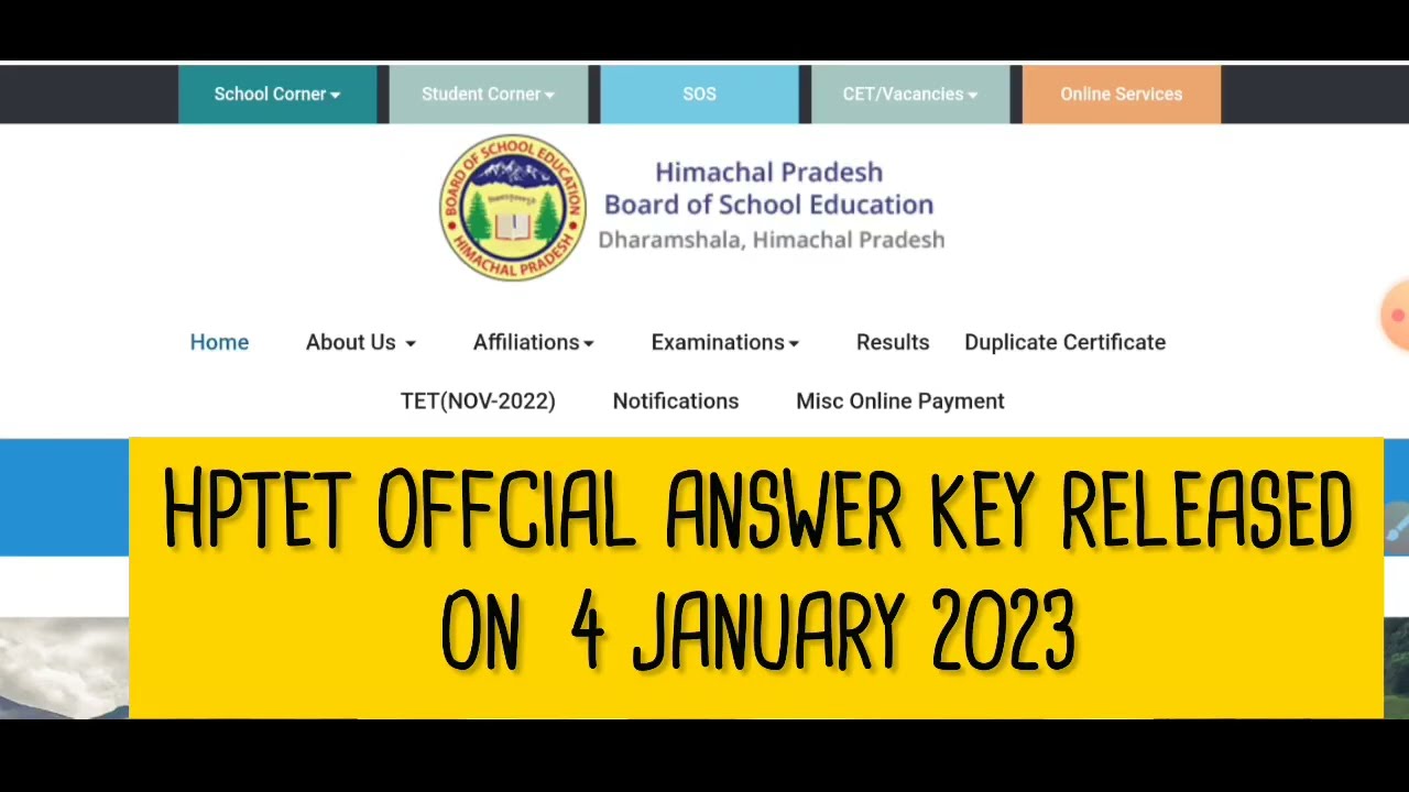 HP TET NOVEMBER OFFICIAL ANSWER KEY RELEASED | Medical | Arts | Non Medical | Shashtri |