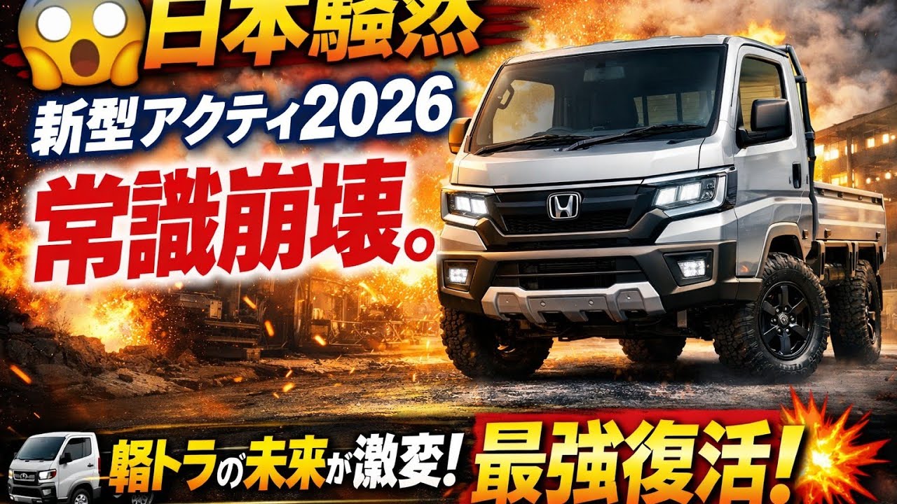😱🔥【日本騒然】2026年、常識崩壊。新型Honda Acty Pro Utilityが“軽トラの未来”を完全に変える瞬間🚚⚡