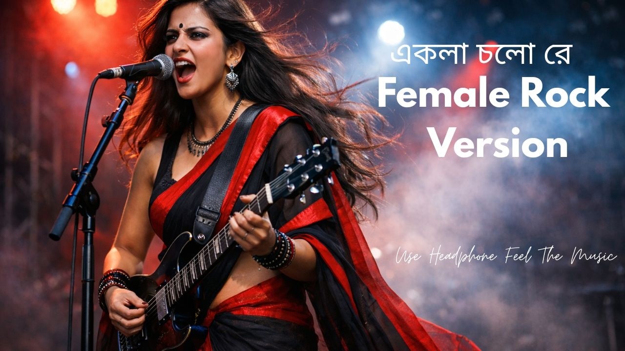 Ekla Cholo Re – Female Rock Version | Powerful Bengali Rock Cover | Rabindra Sangeet Reimagined#rock