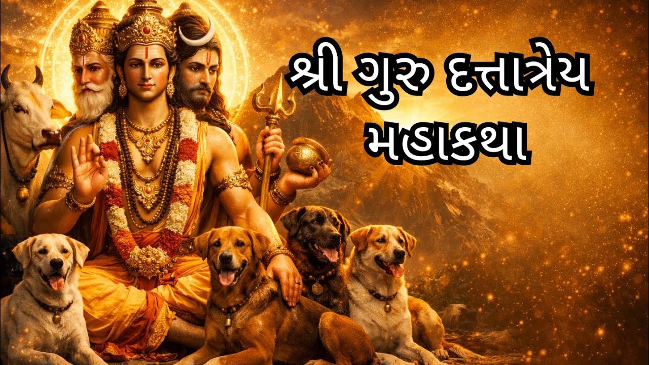ગુરુ દત્તાત્રેય મહાકથા 🔱 | 24 Gurus of Dattatreya | Tridev Avatar | Guru Dattatreya Story #gujarati