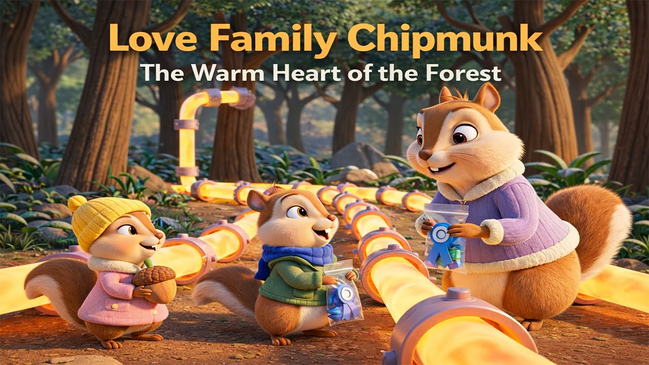 Love Family Chipmunk ❄️ The Warm Heart of the Forest | Sharing Warmth | Winter Animation