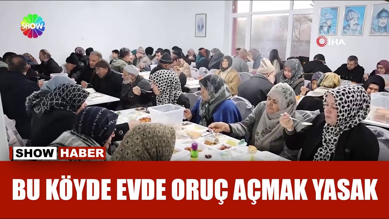 Köy halkı her gün birlikte iftar yapıyor