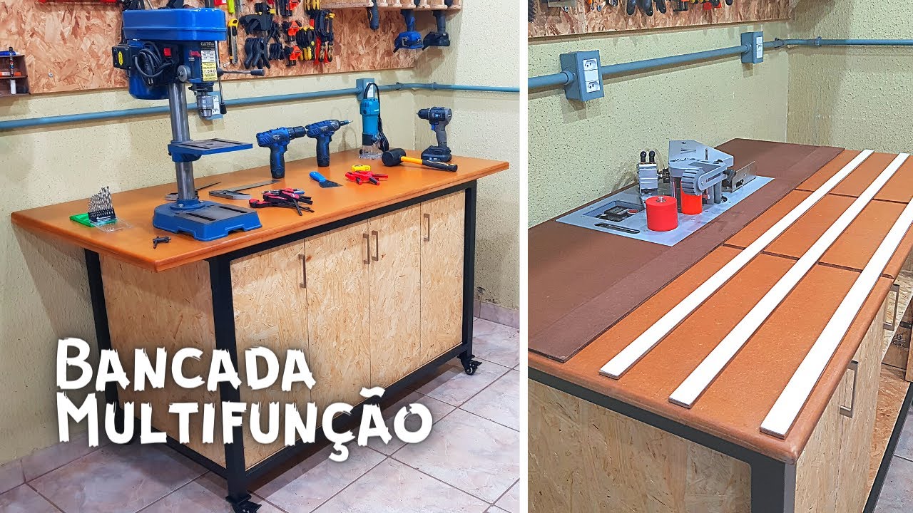 Como fazer uma bancada multifuncional com metalon e MDF | PDT