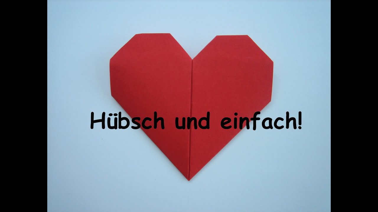 Herz falten aus Papier - sehr einfach! - Origami