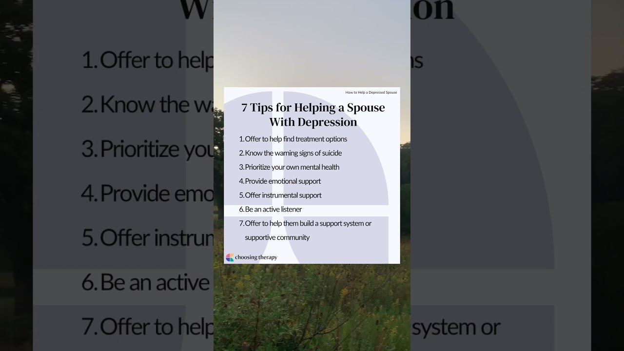 7 Tips for Helping a Spouse with Depression