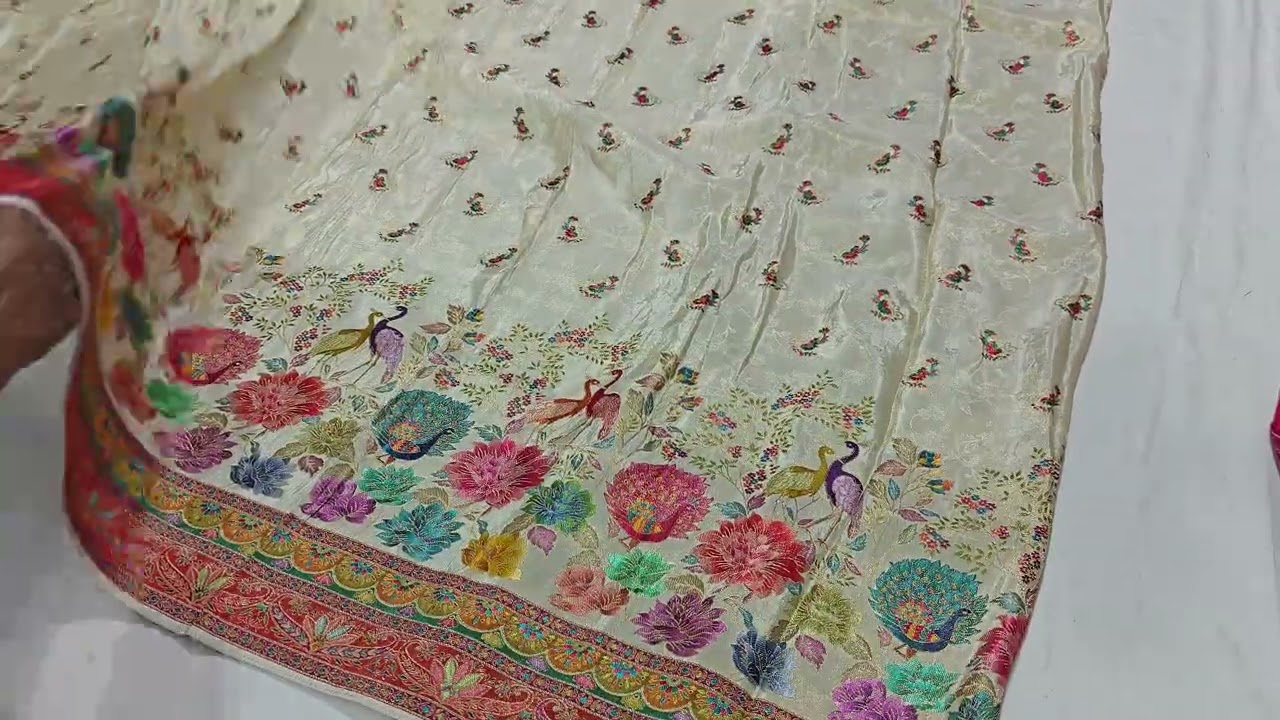 #kashmiri emporium #moongadola #Marshmallow Georgette #weaving mistake #jv Saree Studio 