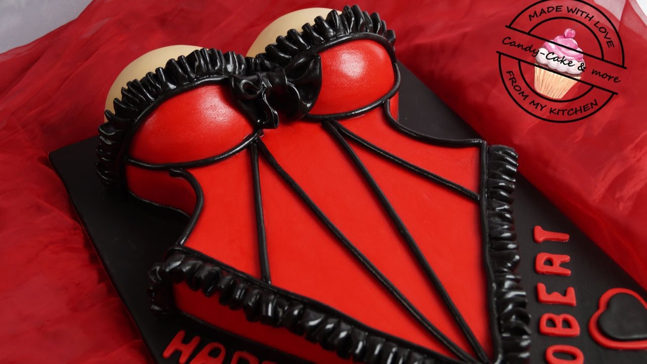 Corsagetorte in Lackoptik I Dessus Dessous Torte I Busentorte I Boops Cake I Motivtorte