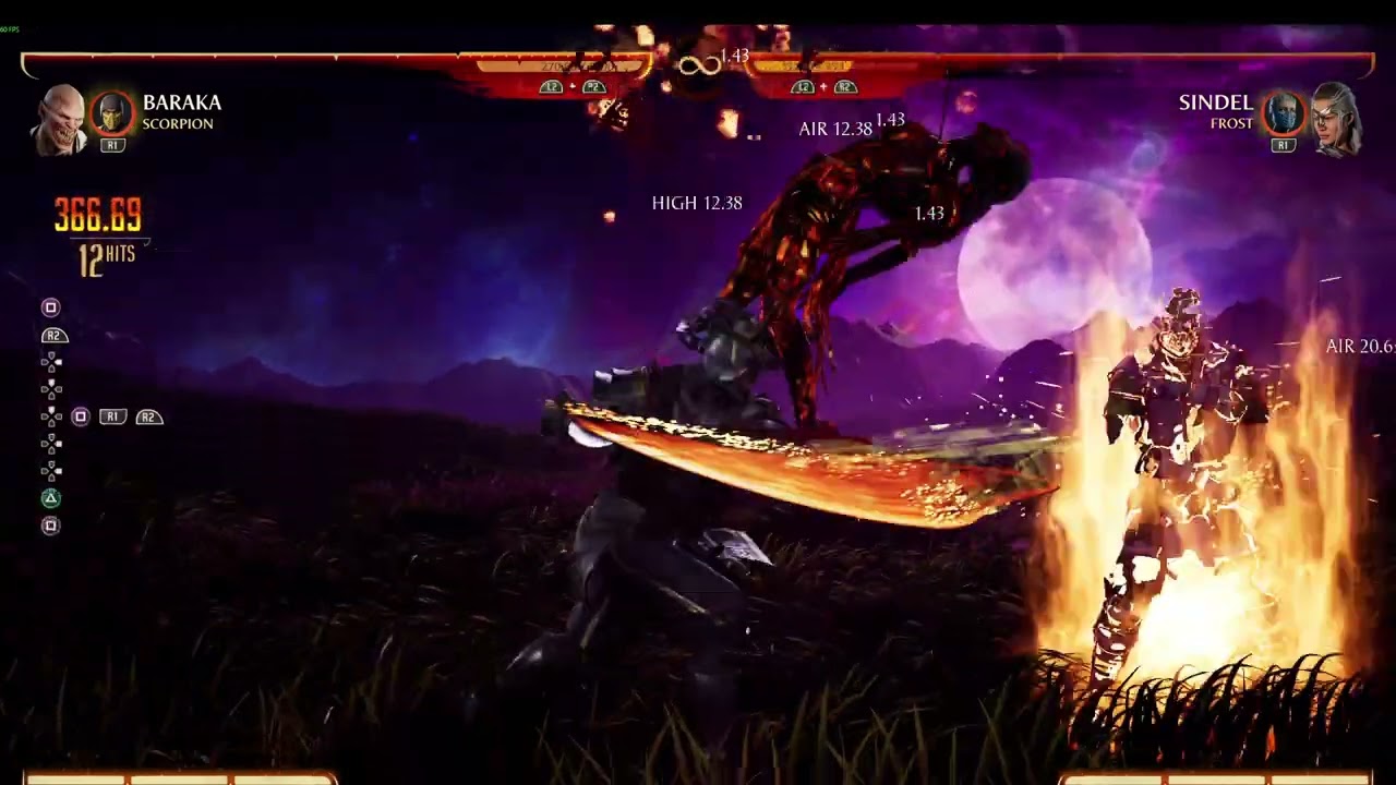MK1 Baraka Scorpion Kombo 49.3% 2 EX