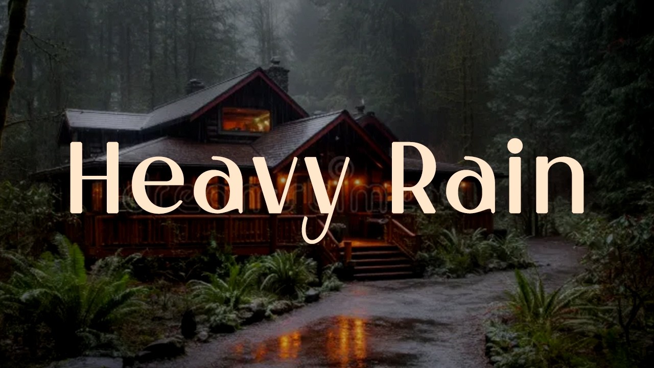 🌧️HEAVY RAIN at Night 6 Hours for Sleeping, Relax, Study, insomnia, Reduce Stress. Heavy Rain Sounds