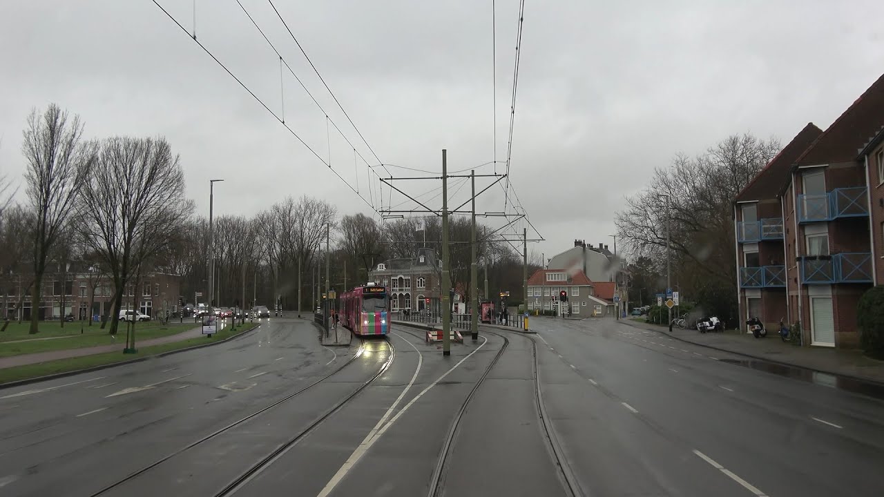 HTM tramlijn 1 Delft Tanthof - Scheveningen Noorderstrand | regen | BN GTL8 3115 | 2024