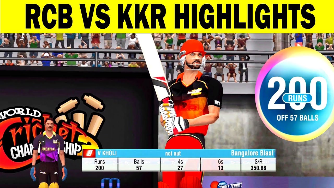 IPL 2021 Eliminator RCB VS KKR Highlights wcc2 Gameplay