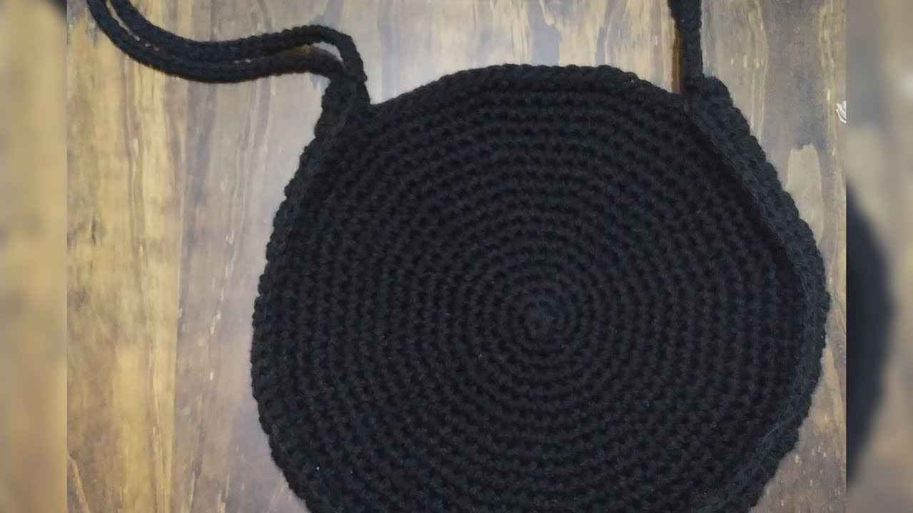 Cartera circular a  crochet. Paso a paso