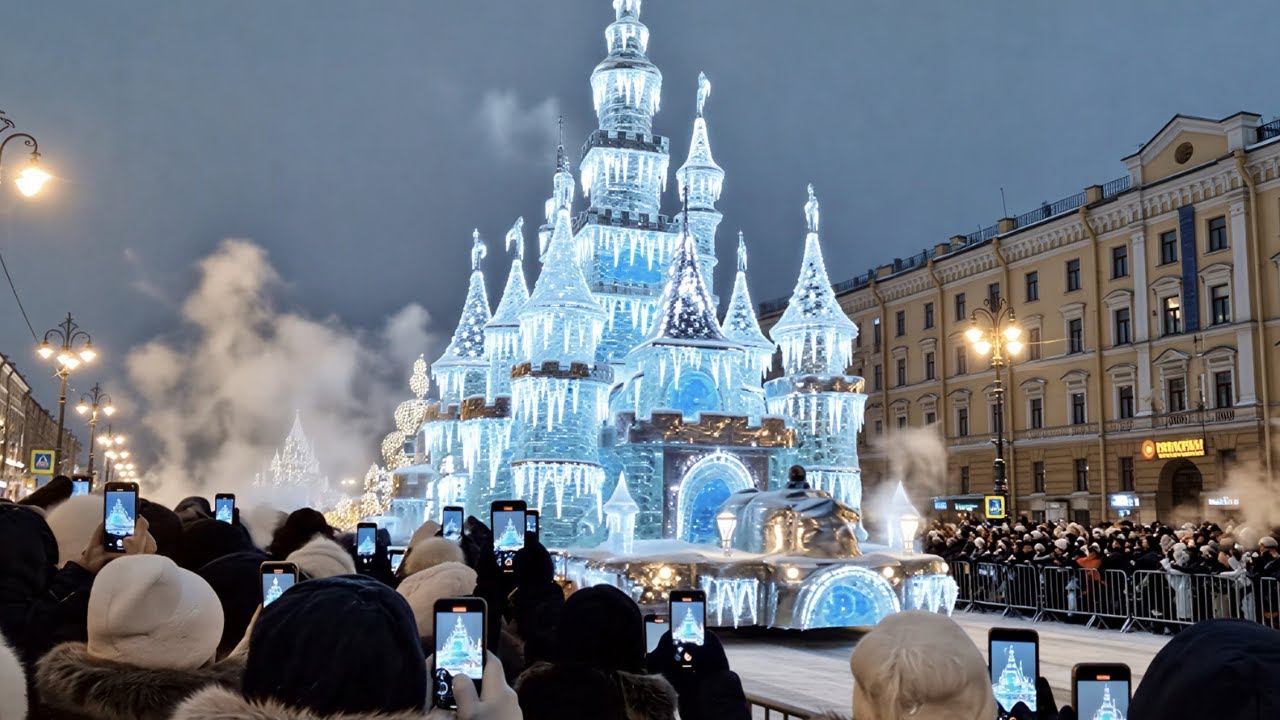 Winter in Moscow 2026  Ice Sculptures Park & Red Square Experience  4K