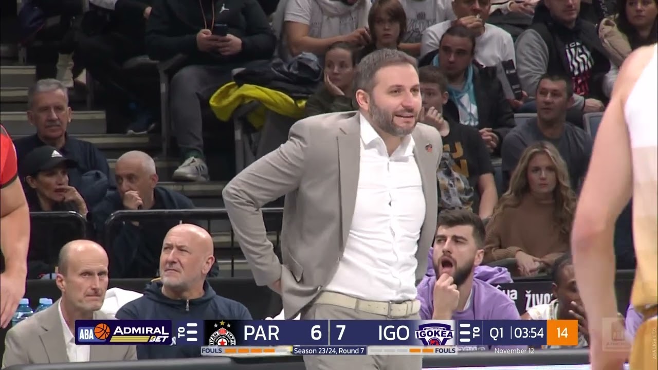 AdmiralBet ABA League 2023/24, Round 7 match: Partizan Mozzart Bet - Igokea m:tel (12.11.2023)