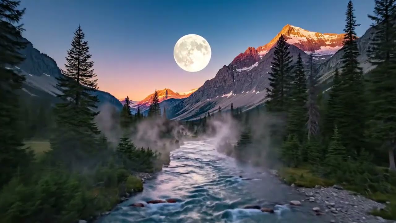 Calm Morning River Mist – Peaceful Water Flow and Gentle Birds for Meditation and Focus