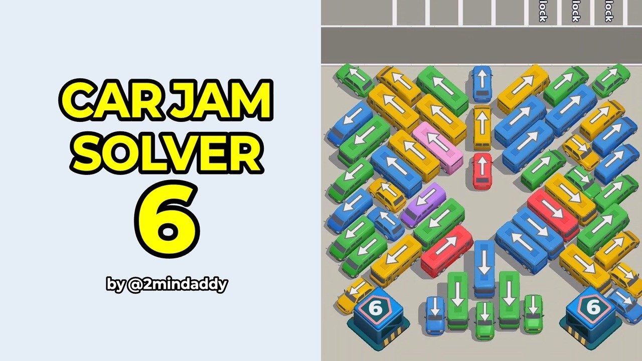 Car Jam Solver Level 6 Solution and Walkthrough