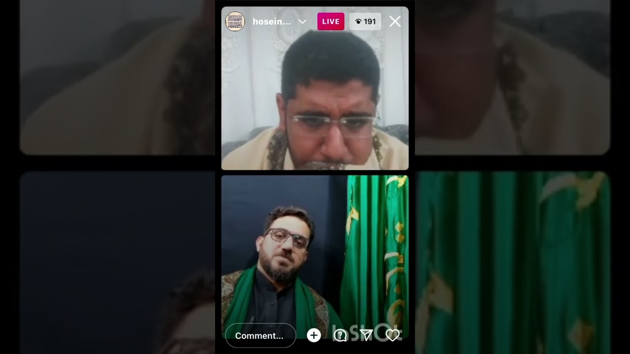 بث مباشر سيد سلام الحسيني و شيخ حسين البصري على الانستكرام
