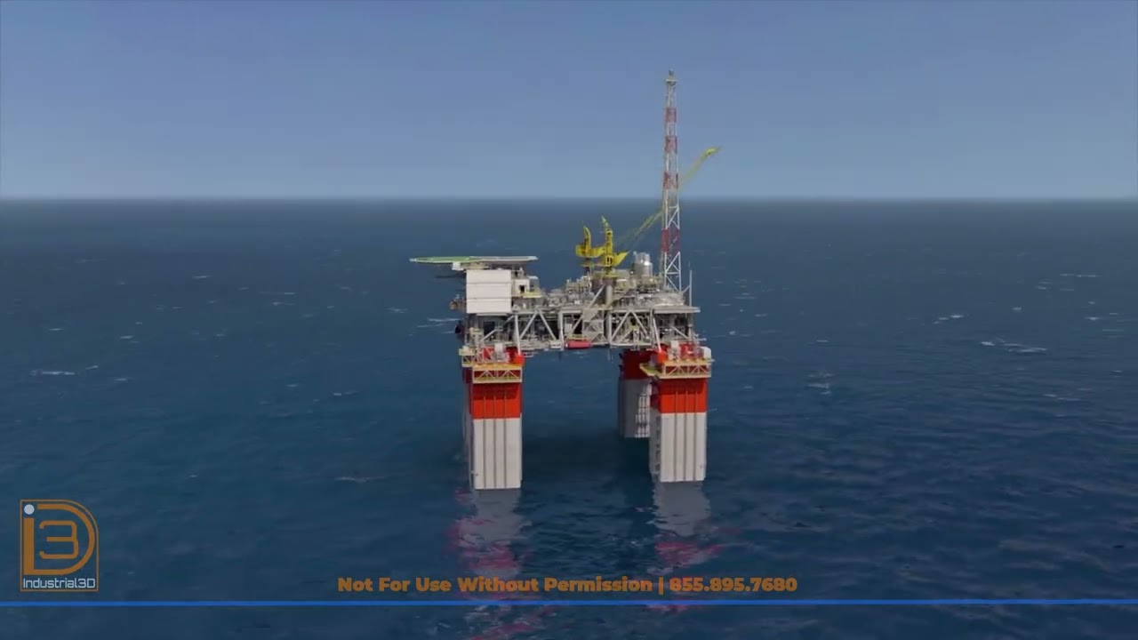 Salamanca Offshore Drilling Platform |  3D Offshore Animation of Floating Production Unit by I3D