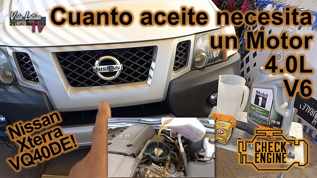 Cuanto aceite necesita un Motor 4.0L V6? - CHECK ENGINE |S04 E06| VQ40DE #xterra #nissan #mobil1