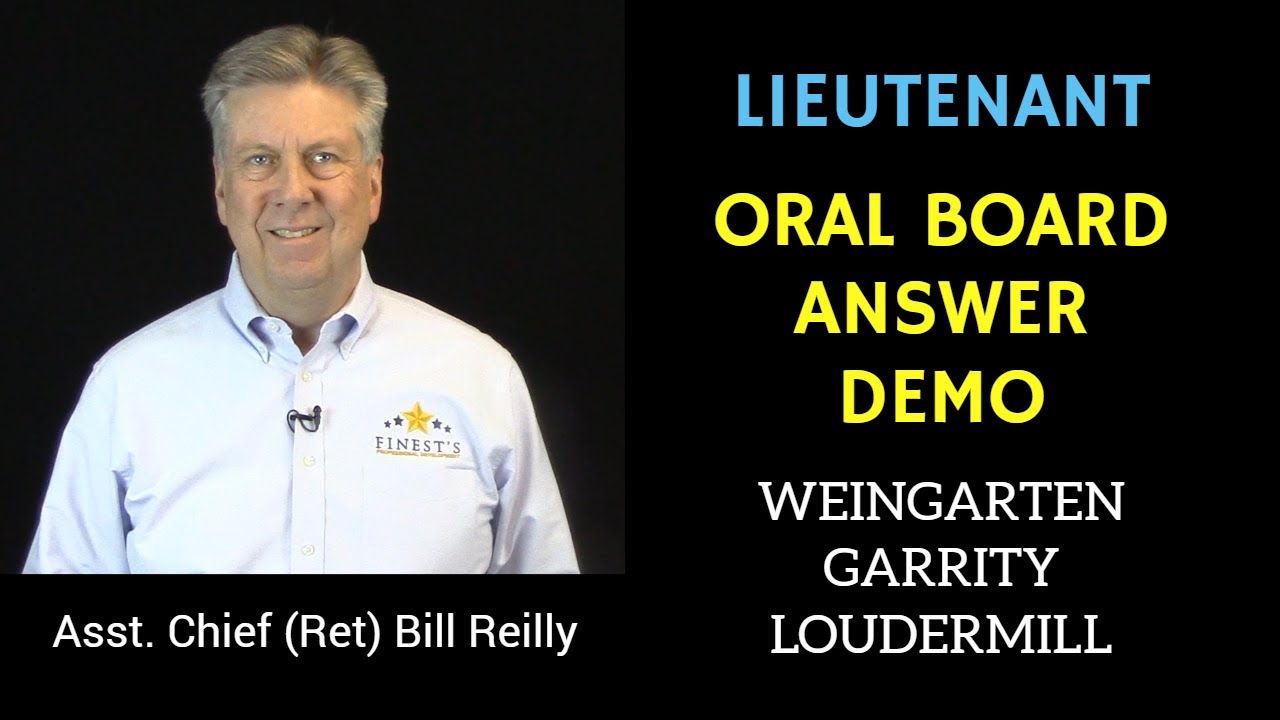 Police Lieutenant Interview Questions - Weingarten and Garrity Answer Demo