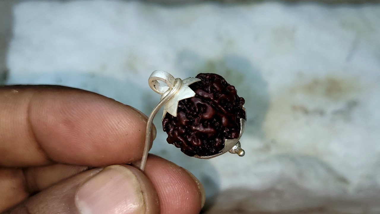 Rudraksha silver locket making ! How to make rudraksha pendant