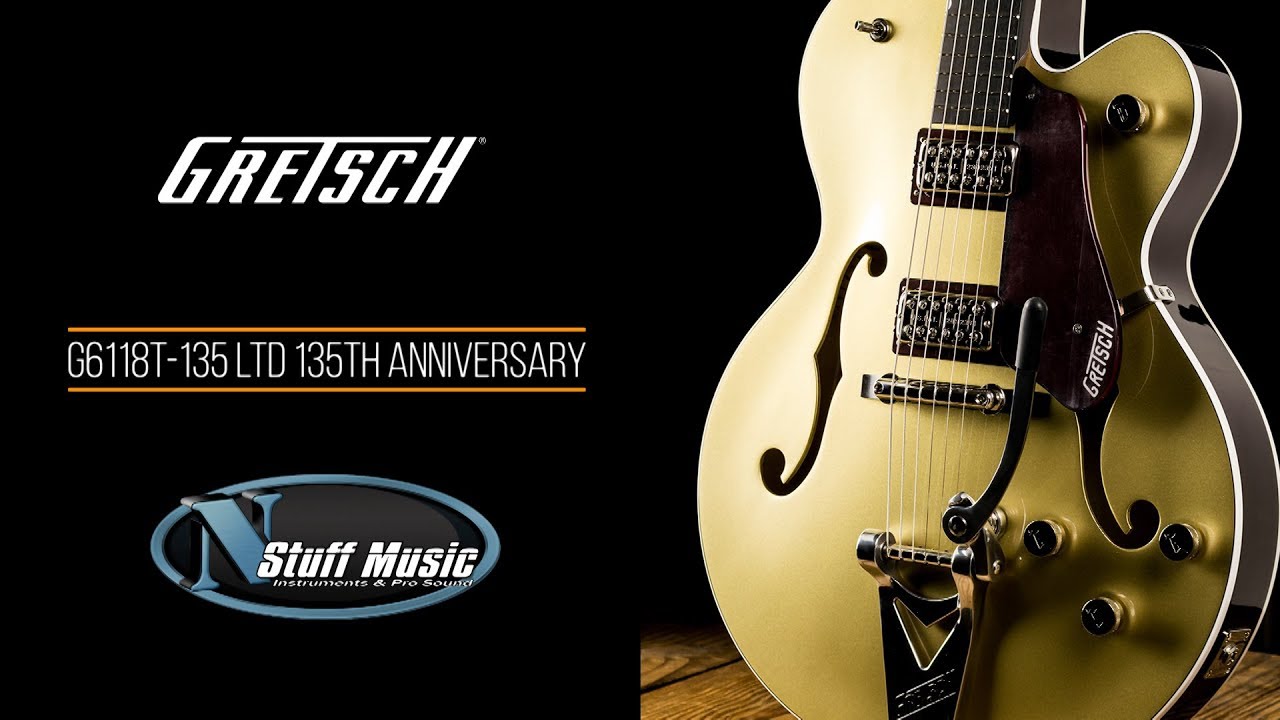 Gretsch G6118T-135 LTD 135th Anniversary - 2-Tone Casino Gold on Dark Cherry Metallic