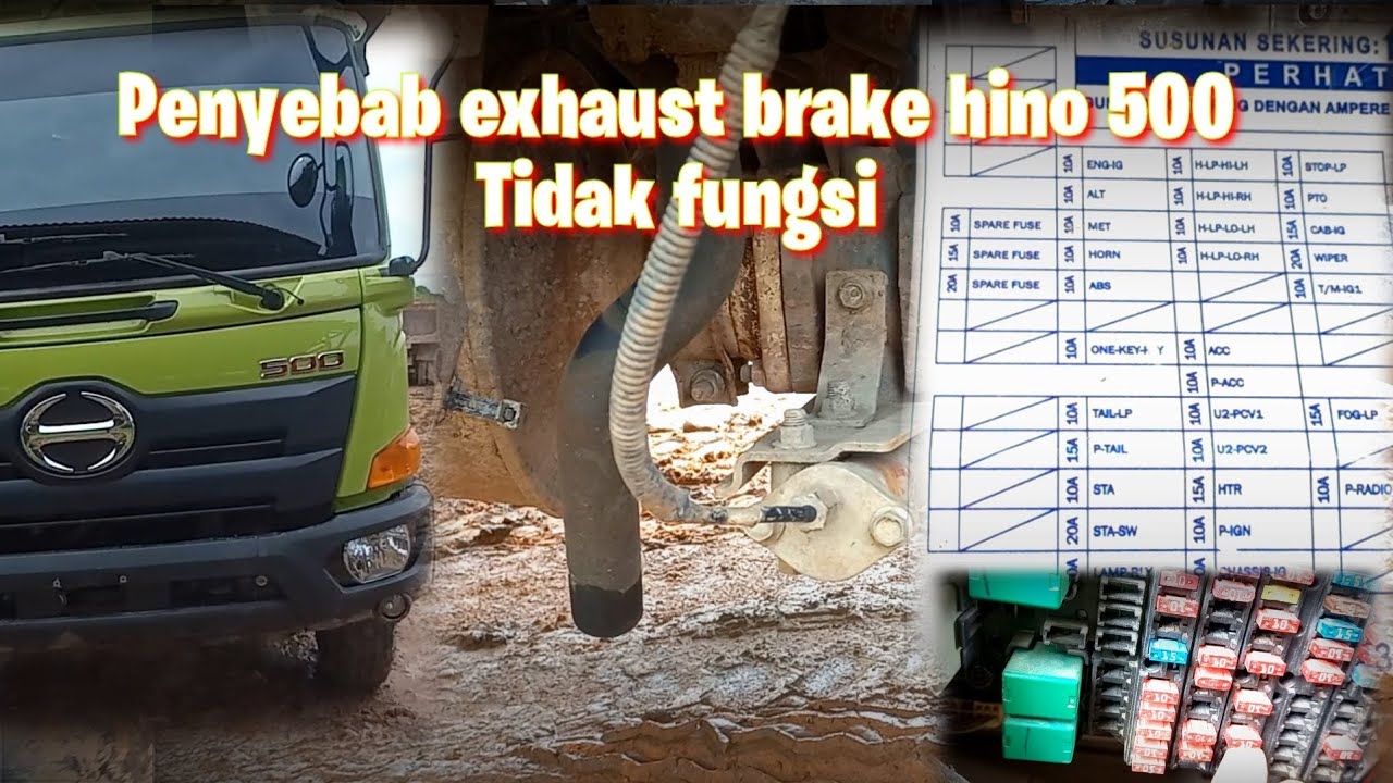LETAK SEKRING EXHAUST BRAKE HINO 500