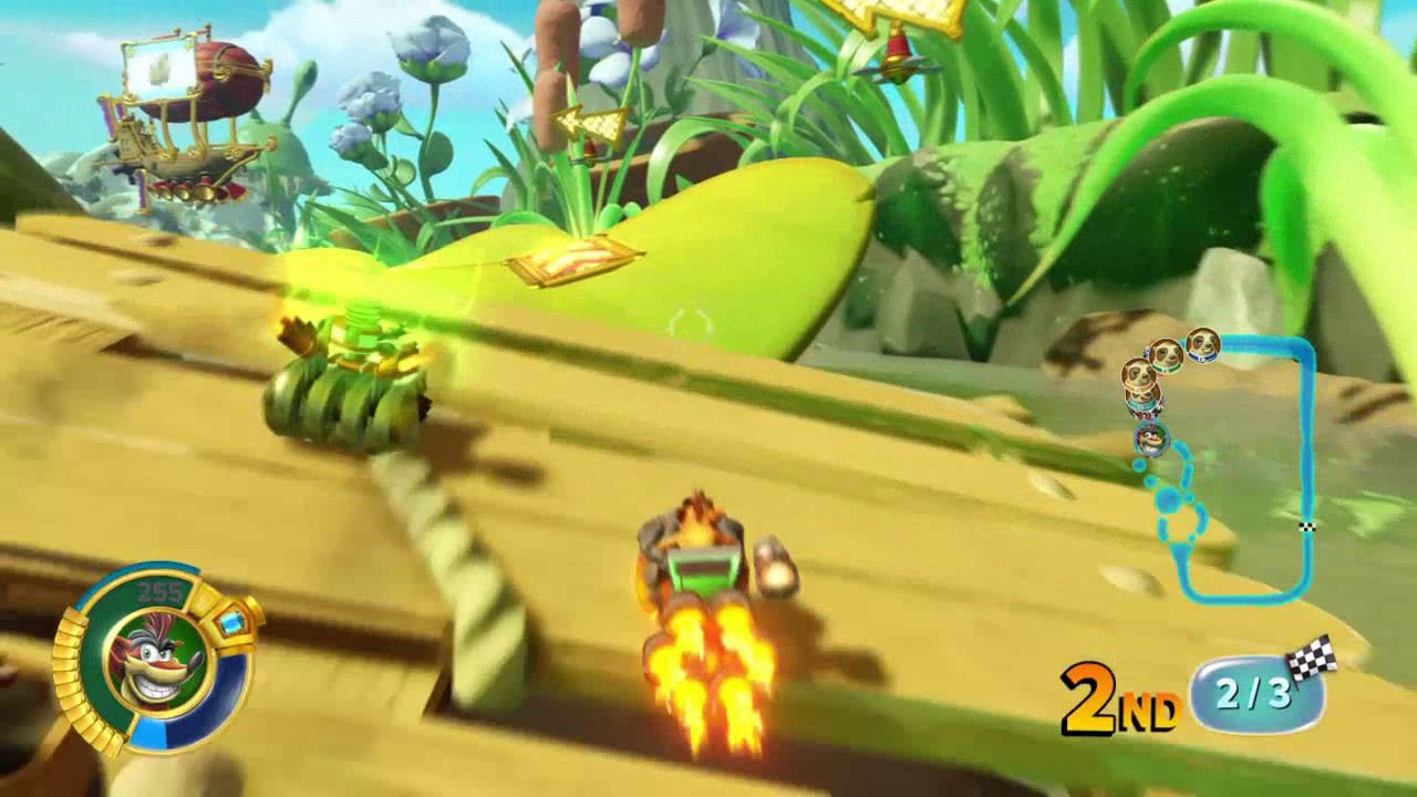 Land Race Tracks with Crash Tag Team Racing Music - Fossil Fuel Injection