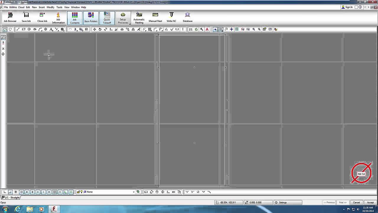 User Interface in Fabrication CAMduct
