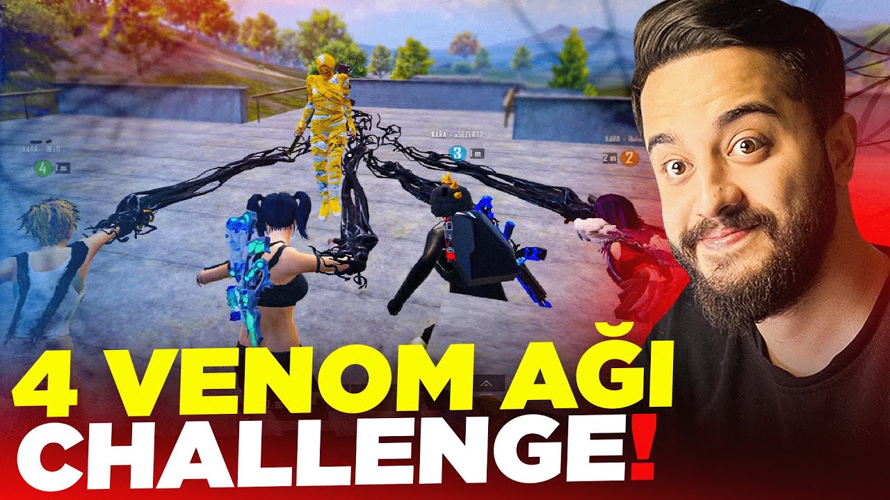 4 KİŞİ VENOM AĞI ALIP RAKİPLERİ HAREKETSİZ BIRAKTIK! SİLAH KULLANDIRTMIYOR! EFSANE TAKTİK! PUBG Mobi