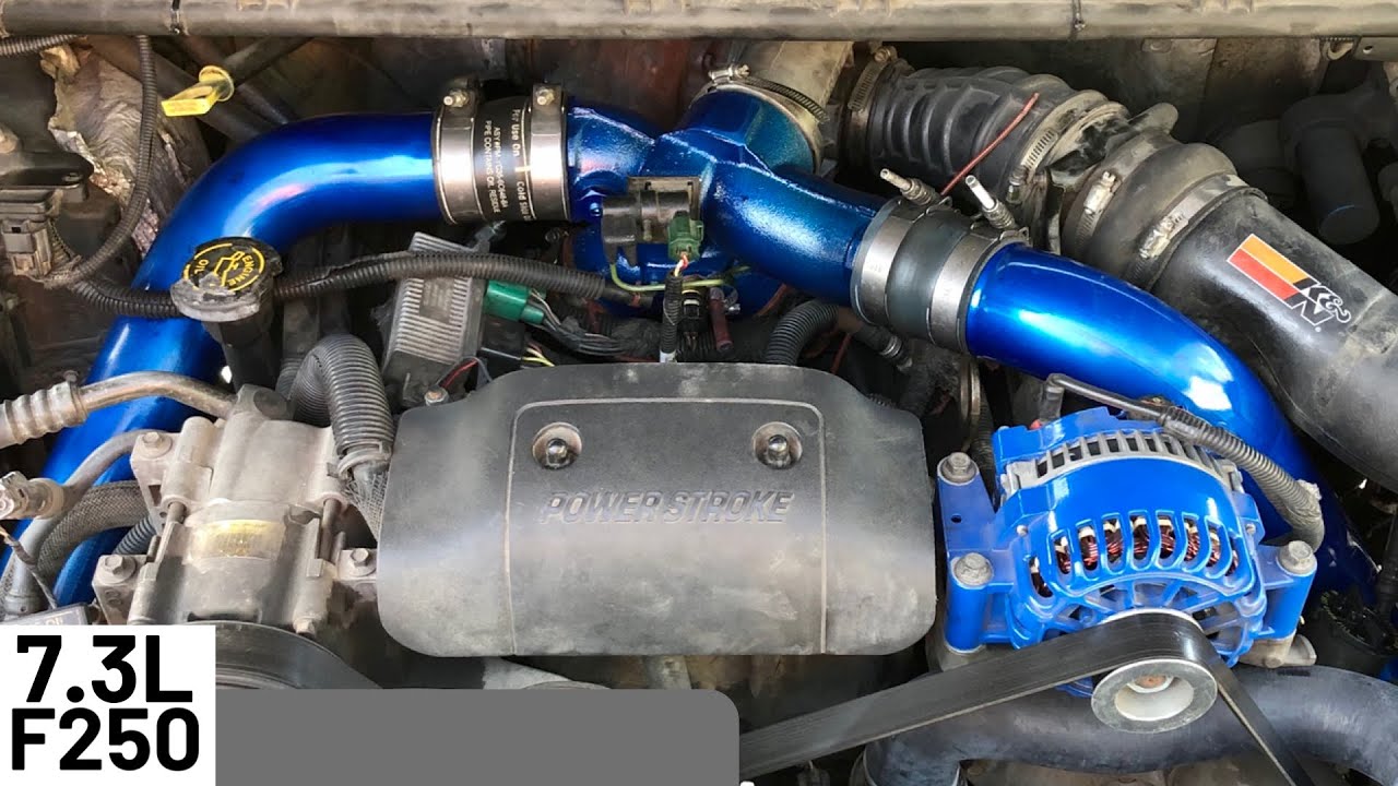 Painting my 7.3 powerstroke’s intercooler pipes and turbo spyder!