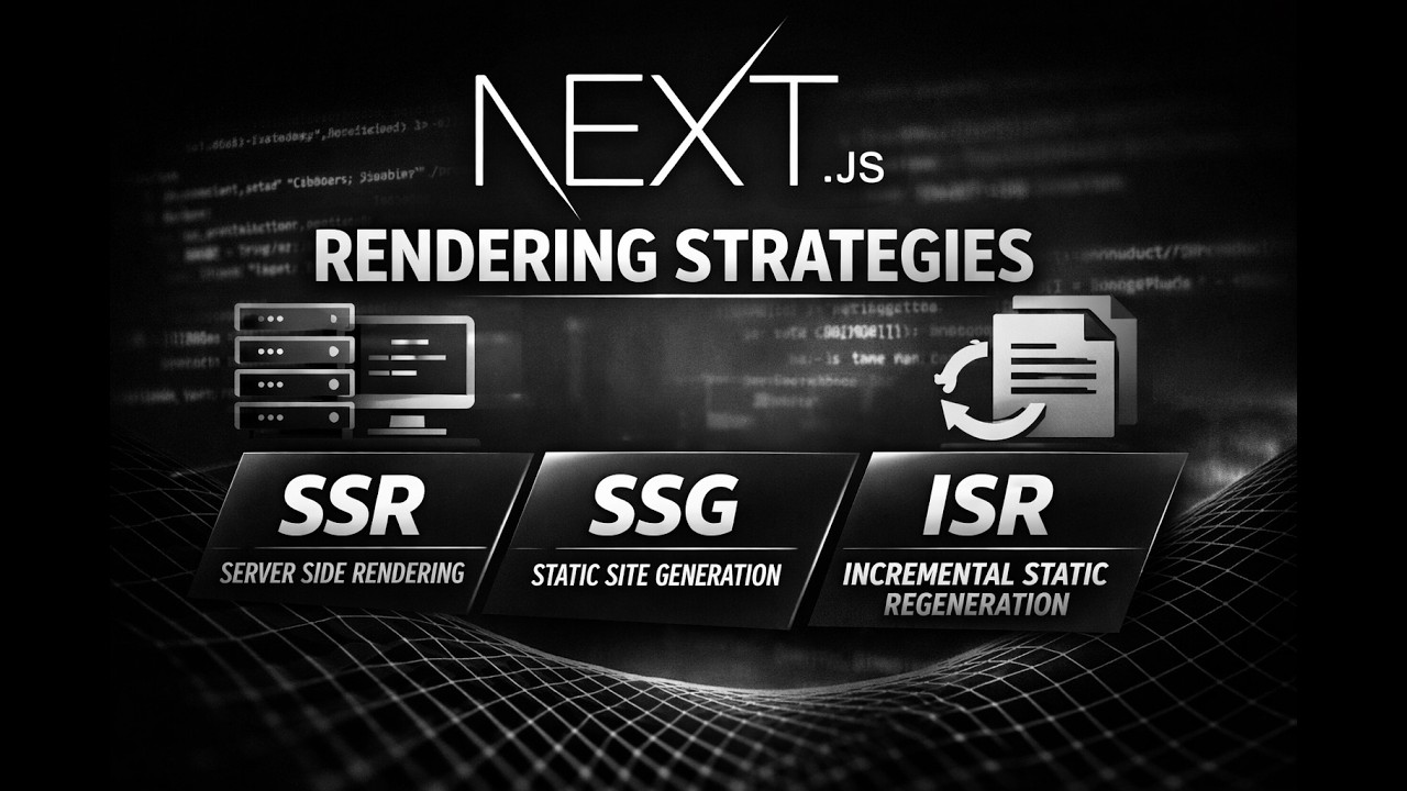 Next Js Rendering Strategies SSR, SSG, ISR