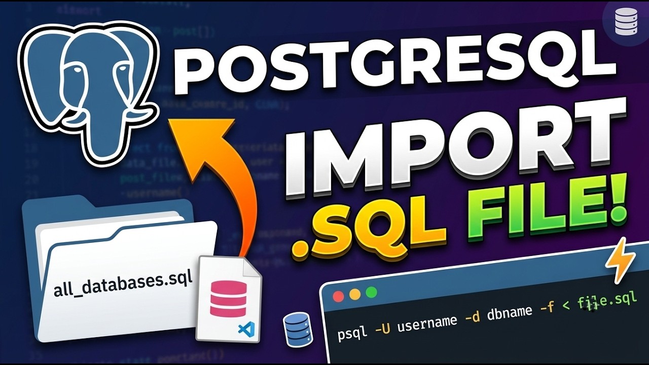 Как восстановить/импортировать .sql файл в PostgreSQL?
