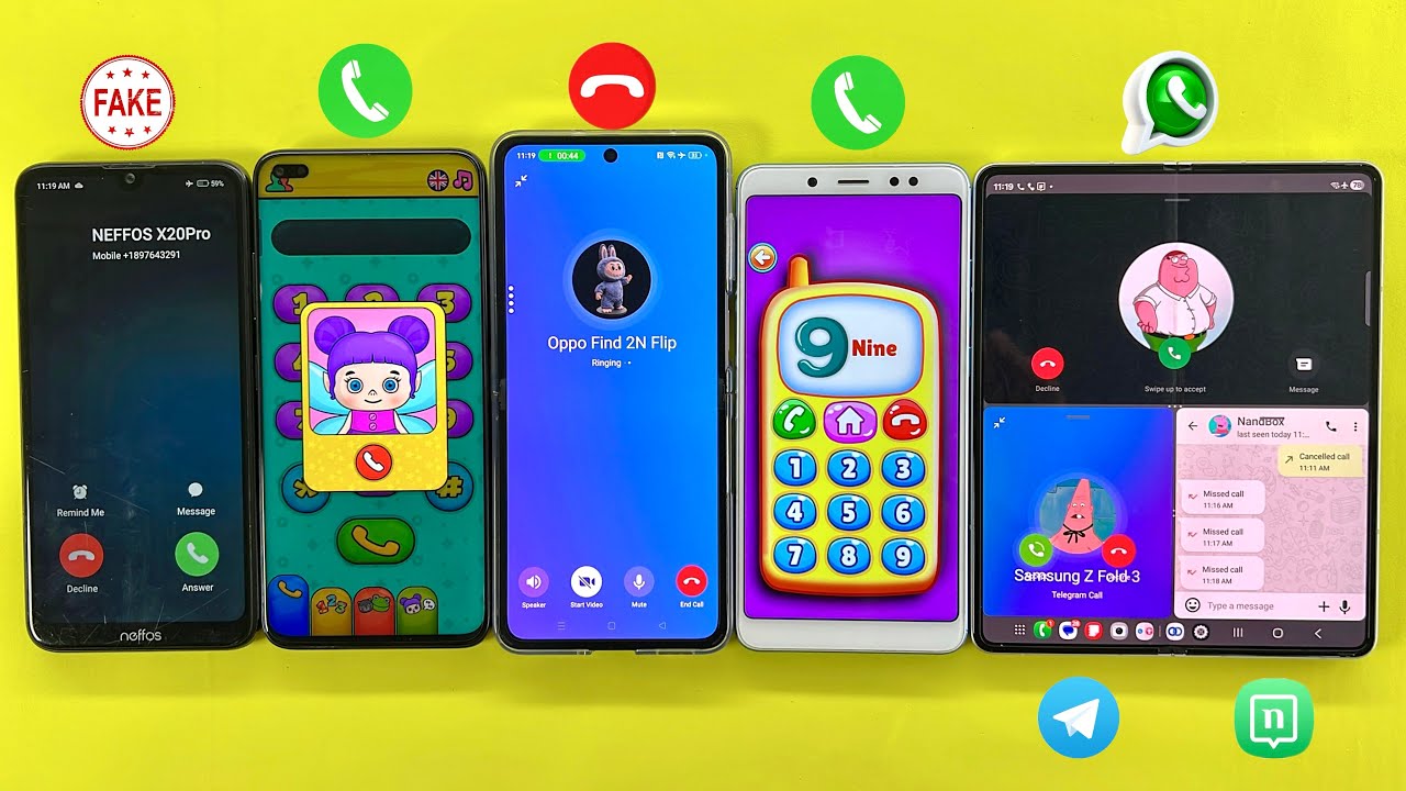 Madness Incoming+Outgoing Call Social Media & FAKE Call + Games phone/ NEFFOS, Redmi, Samsung, OPPO 