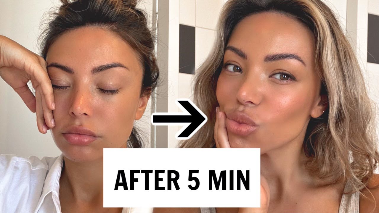 5 MIN QUARANTINE LOOK - EASY, GLOWY & HEALTHY LOOKING MAKEUP - Dilan Sabah