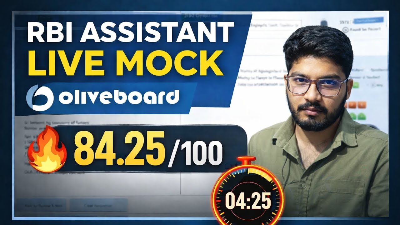 Oliveboard RBI Assistant live mock test 📕✍️| How to Attempt mock #rbiassistant #rbi #livemock #bank