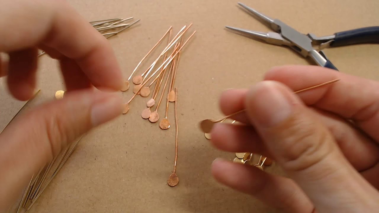 Handmade Hammered Headpins by SupplyDiva