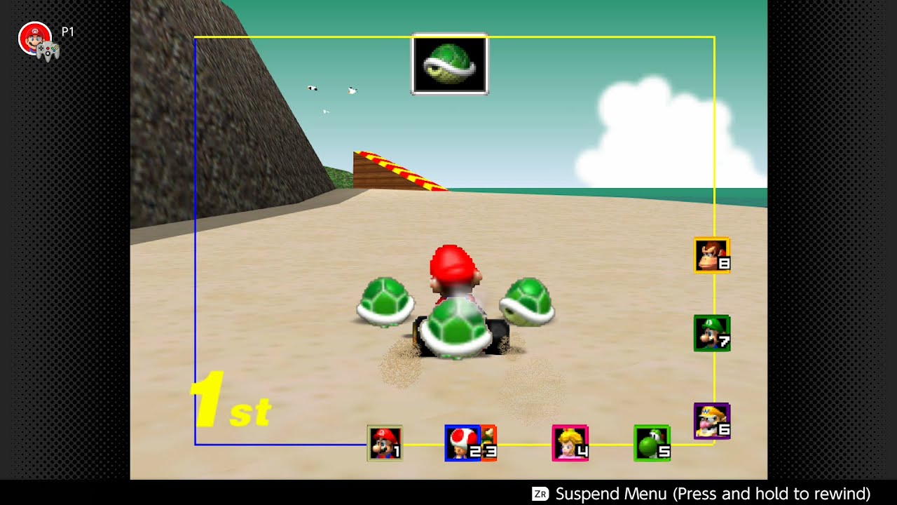 Nintendo Switch 2 N64 Online Mario Kart 64 Mushroom Cup 50cc With Mario